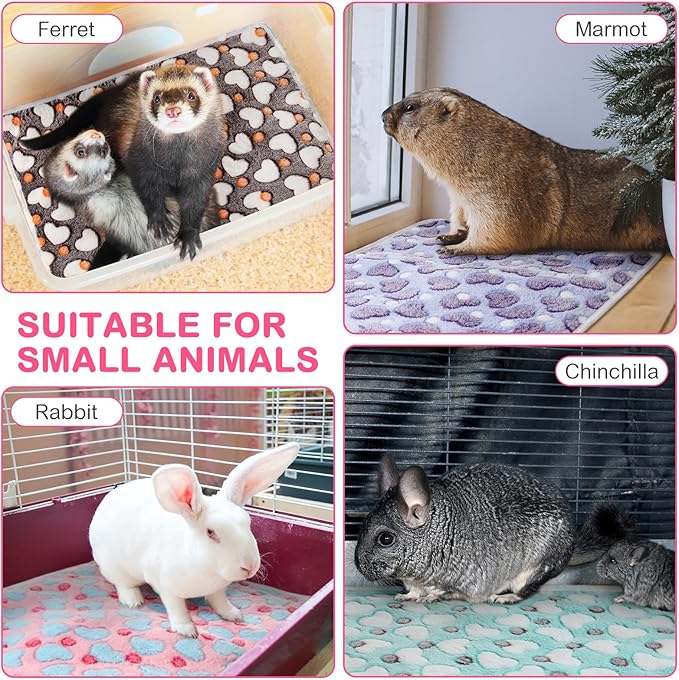 4 Pack Self Heating Cat Bed Cat Self Warming Pad with Removable Cover Extra Warm Thermal Pet Pad Washable Pet Crate Mat Anti Slip Kennel for Indoor Outdoor Pets(Heart,20 x 28 Inches)