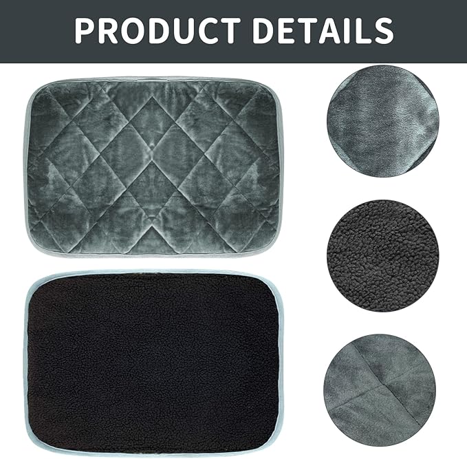 Self-Warming Cat Bed Indoor/Outdoor Super Soft Self Heating Pet Mat Washable Thermal Pad for Cat & Dog 21x15.7 inch