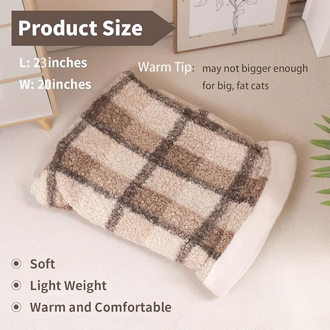 Cat Bed Cave Sleeping Bag, Pet Mat Warming Pad Sack for Cats and Small Dog,Burrowing Cozy Soft Comfortable Bed(for Small and Medium Cats)