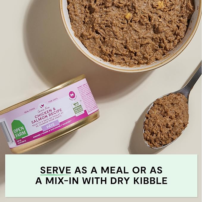 Open Farm Canned Cat Food Variety Pack, Paté for Complete & Balanced Nutrition, Grain-Free and Legume-Free Wet Cat Food, 2.8oz Cans (Case of 12)