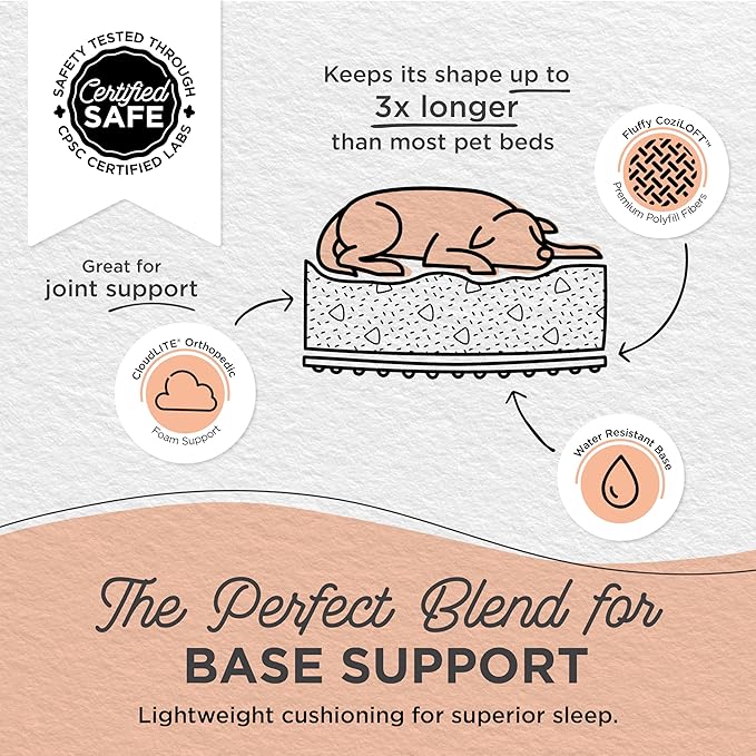 Best Friends by Sheri SnuggleSoft Faux Fur Calming Donut Bed for Dogs and Cats, Brown, Extra Small, 18x18