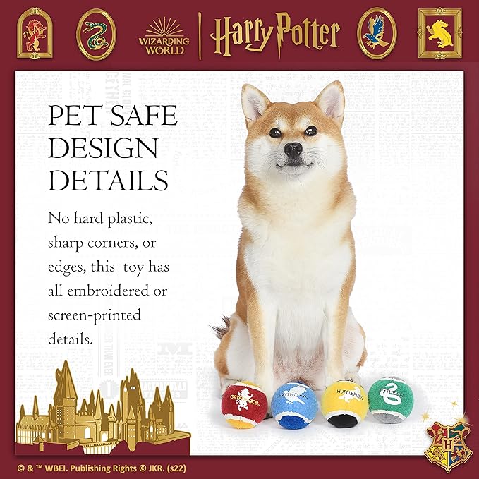 Harry Potter: 4PK Hogwarts Pride Pet Tennis Balls - 2.5"