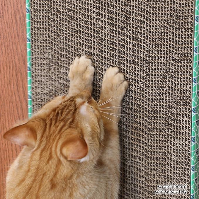 Kitty City XL Wide Corrugate Cat Scratchers 3 Pieces, Cat Scratching, Cat Scratch Pad, Door Clips, Furniture Protectors from Cat Scratching