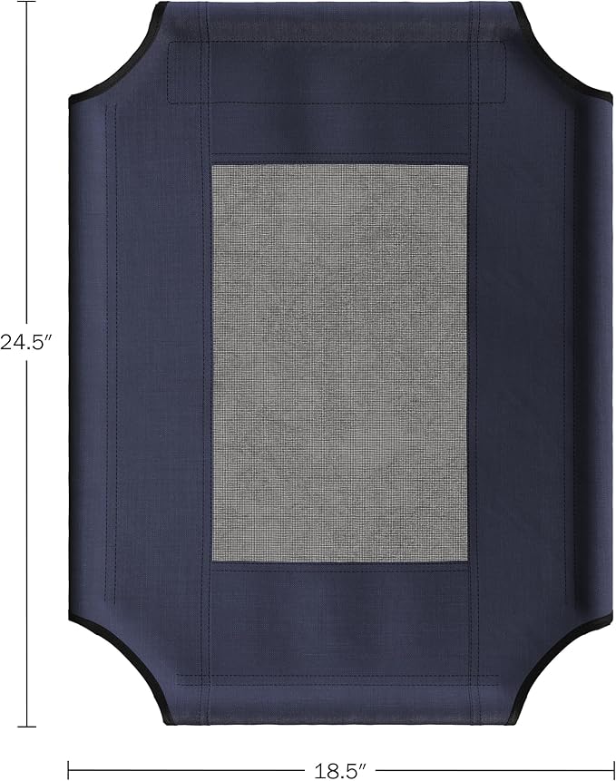 PETMAKER Elevated Dog Bed Cover - 24.5x18.5-Inch Replacement Pet Bed Cover with Mesh Panel - for Indoor/Outdoor Use - Dog Cot Not Included (Blue)