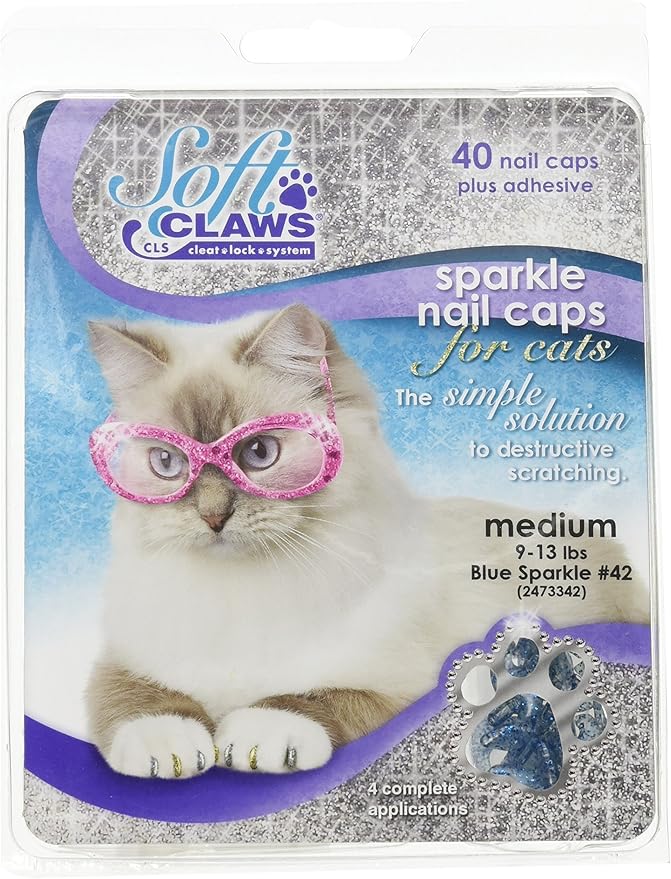 Feline Soft Claw Nail Caps M Blu Sprk